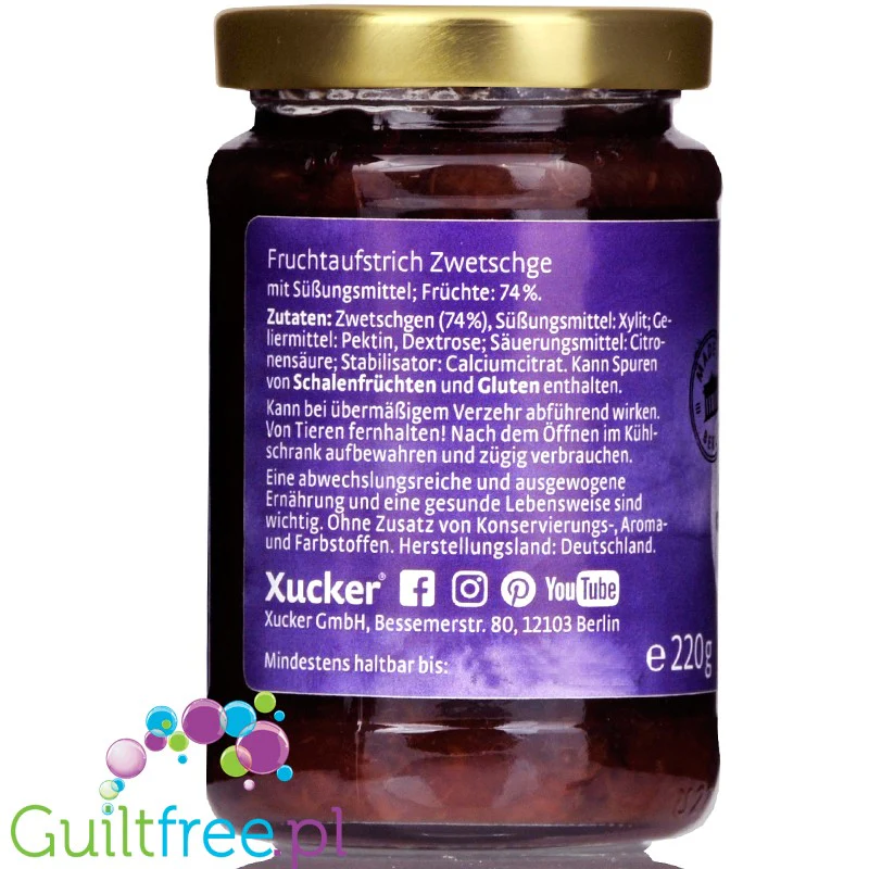 Xucker Fruit - dżem śliwkowy bez cukru z ksylitolem - Image 2