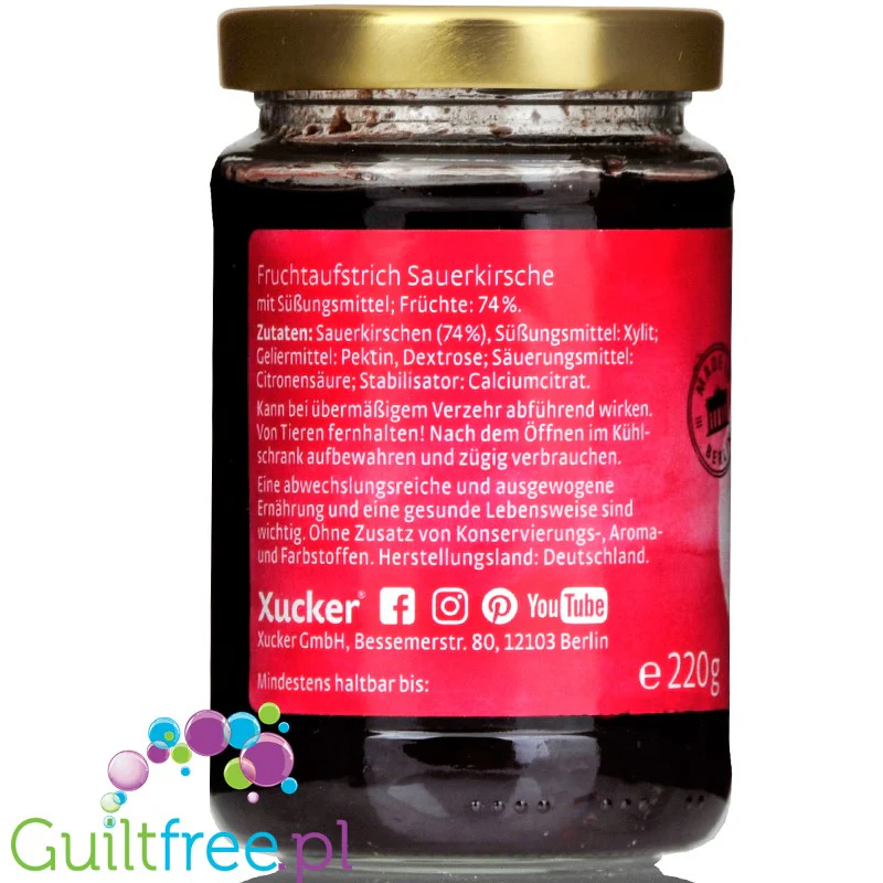 Xucker Fruit - dżem wiśniowy bez cukru z ksylitolem - Image 2
