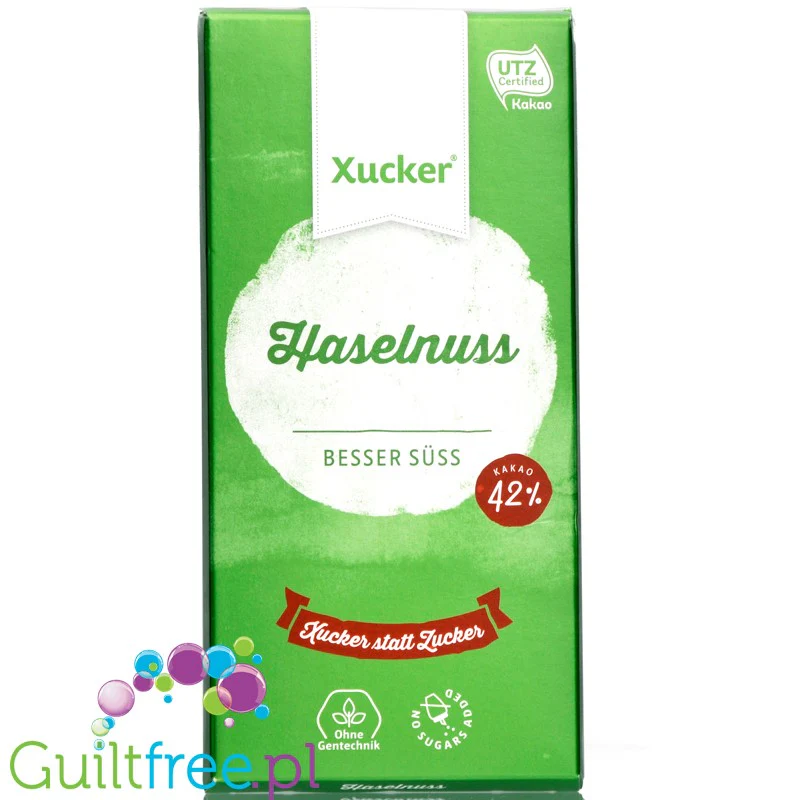 Xucker Hazelnut - mleczna czekolada bez cukru z orzechami laskowymi słodzona tylko fińskim ksylitolem - Image 3