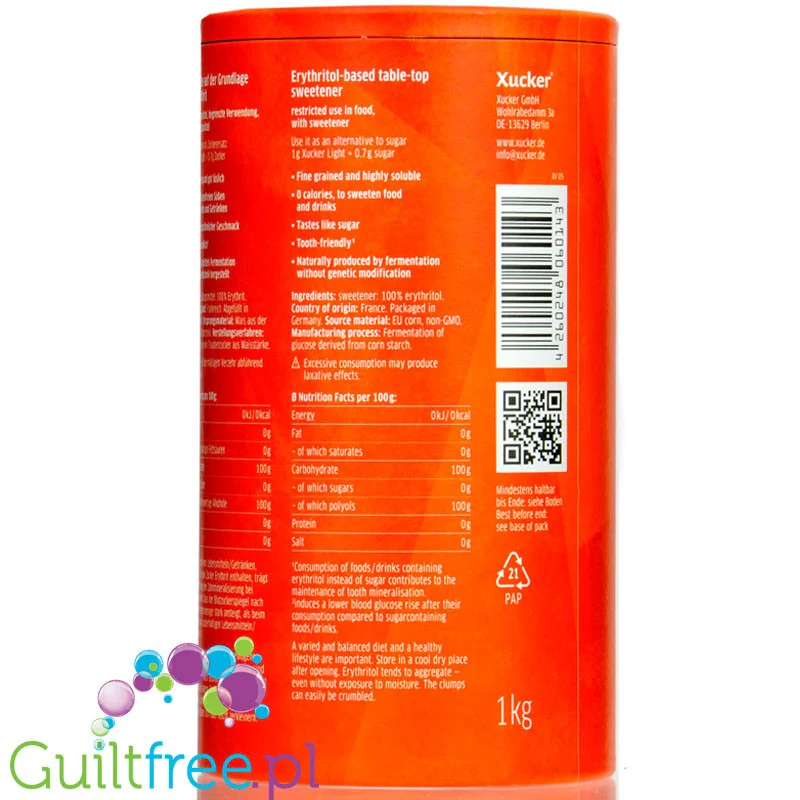 Xucker Light 1kg - francuski erytrytol z kukurydzy EU bez GMO - Image 2
