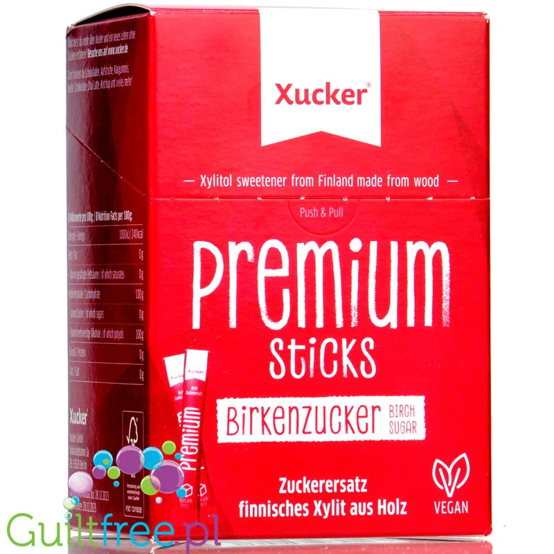 Xucker Premium Sticks - fiński ksylitol brzozowy bez GMO 50 saszetek
