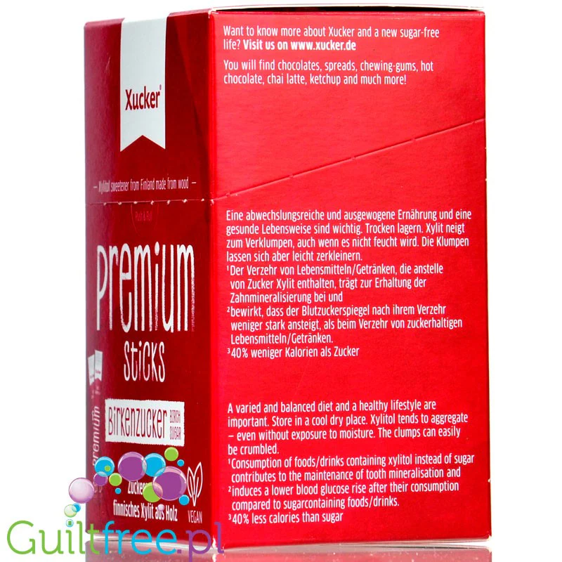 Xucker Premium Sticks - fiński ksylitol brzozowy bez GMO 50 saszetek - Image 4