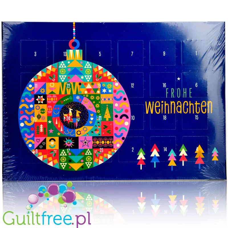 Xucker Veganer Adventskalender - wegański kalendarz świąteczny bez cukru i mleka z ciemnej czekolady z ksylitolem - Image 2