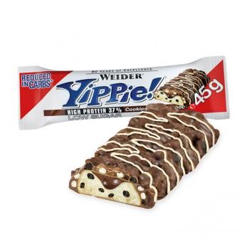 Yippie! Bar Cookies Double Choc 45g, baton proteinowy Ciasteczko & Czekolada - Image 2