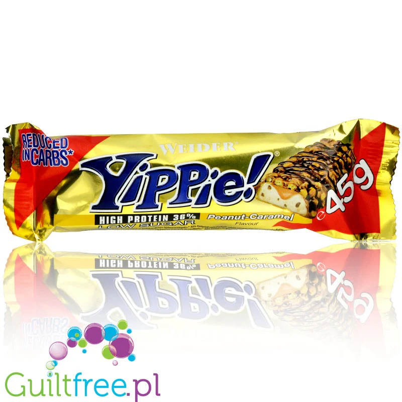Yippie! Bar Peanut-Caramel 45g, baton proteinowy Karmel & Orzechy Ziemne