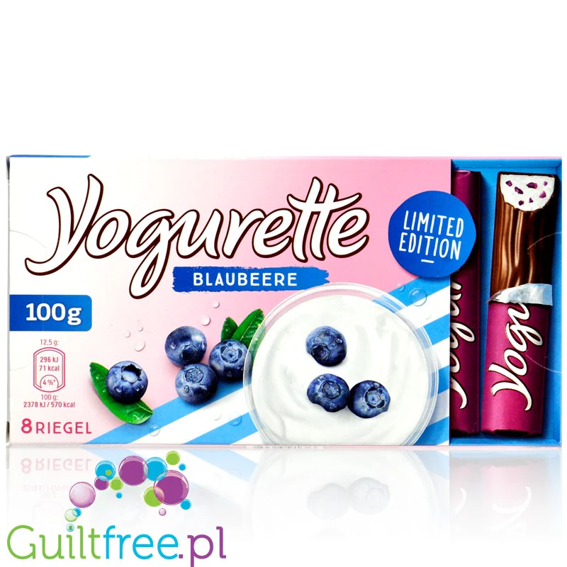 Yogurette  Blaubeere (CHEAT MEAL) - batoniki czekoladowe z masą jogurtową z jagodami - Image 3