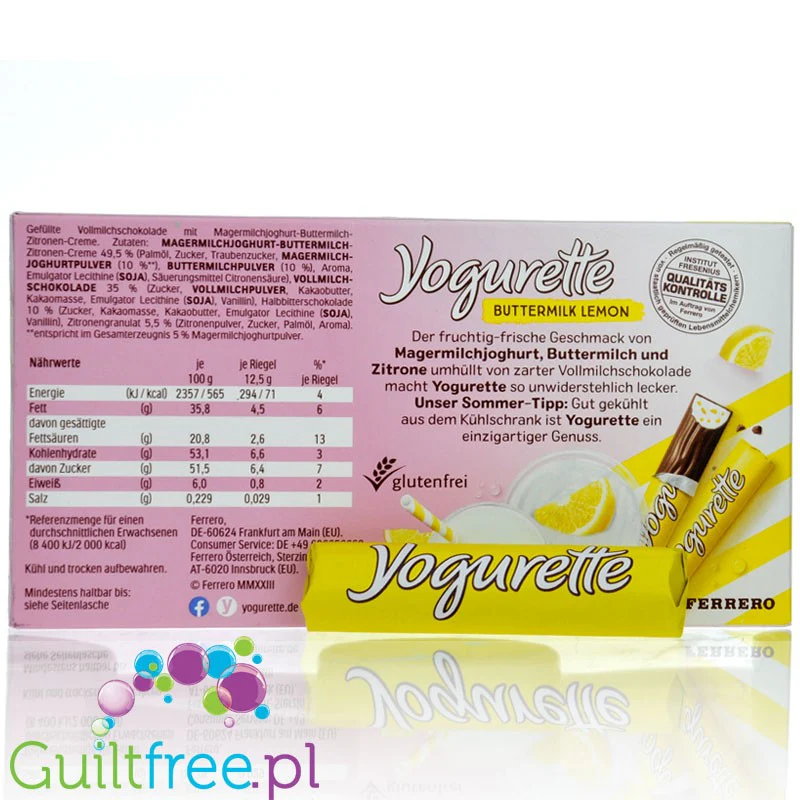 Yogurette Buttermilk Lemon (CHEAT MEAL) - batoniki czekoladowe z masą jogurtowo-cytrynową - Image 3