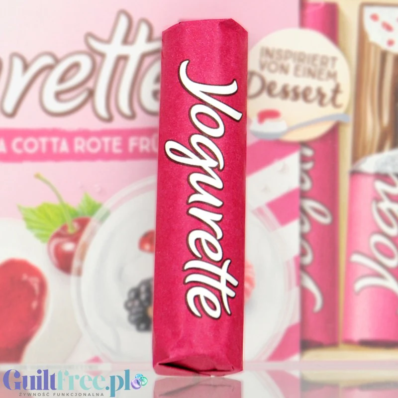 Yogurette Panna Cotta Rote Früchte (CHEAT MEAL) - batoniki czekoladowe z masą panna cotta i czerwonymi owocami