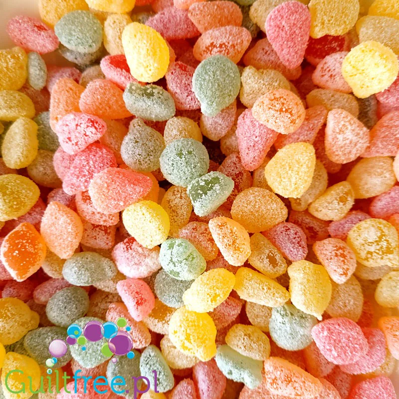 Yummi Yummi Fruchtsalat 1KG - żelki owocowe w posypce bez cukru, gigapaka XXL