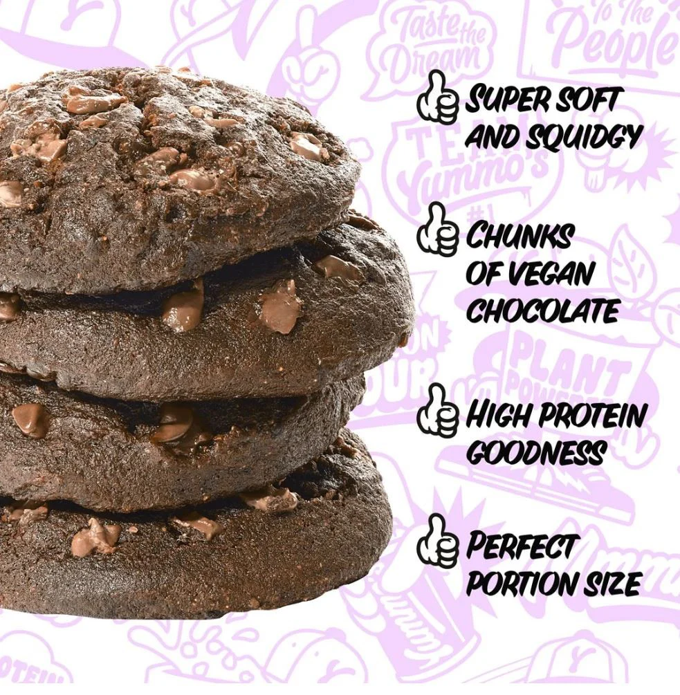Yummo's Dough Dreamer Protein Cookie Double Choc Chip - wegańskie ciastko proteinowe bez dodatku cukru 10g białka - Image 4