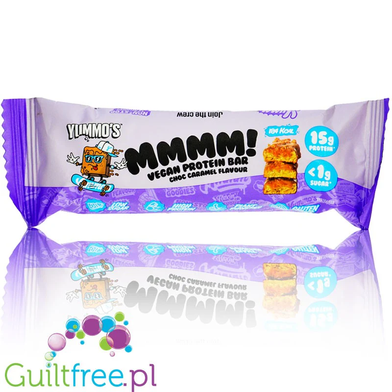Yummo's Vegan Protein Bar Choc Caramel - wegański baton proteinowy 184kcal i 15g białka