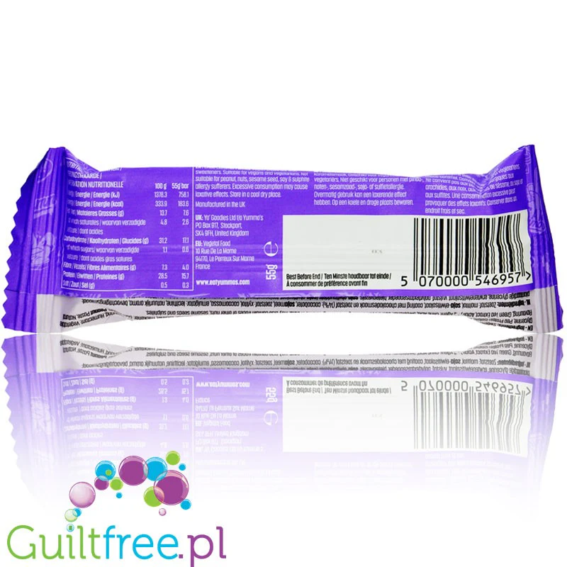 Yummo's Vegan Protein Bar Choc Caramel - wegański baton proteinowy 184kcal i 15g białka - Image 2