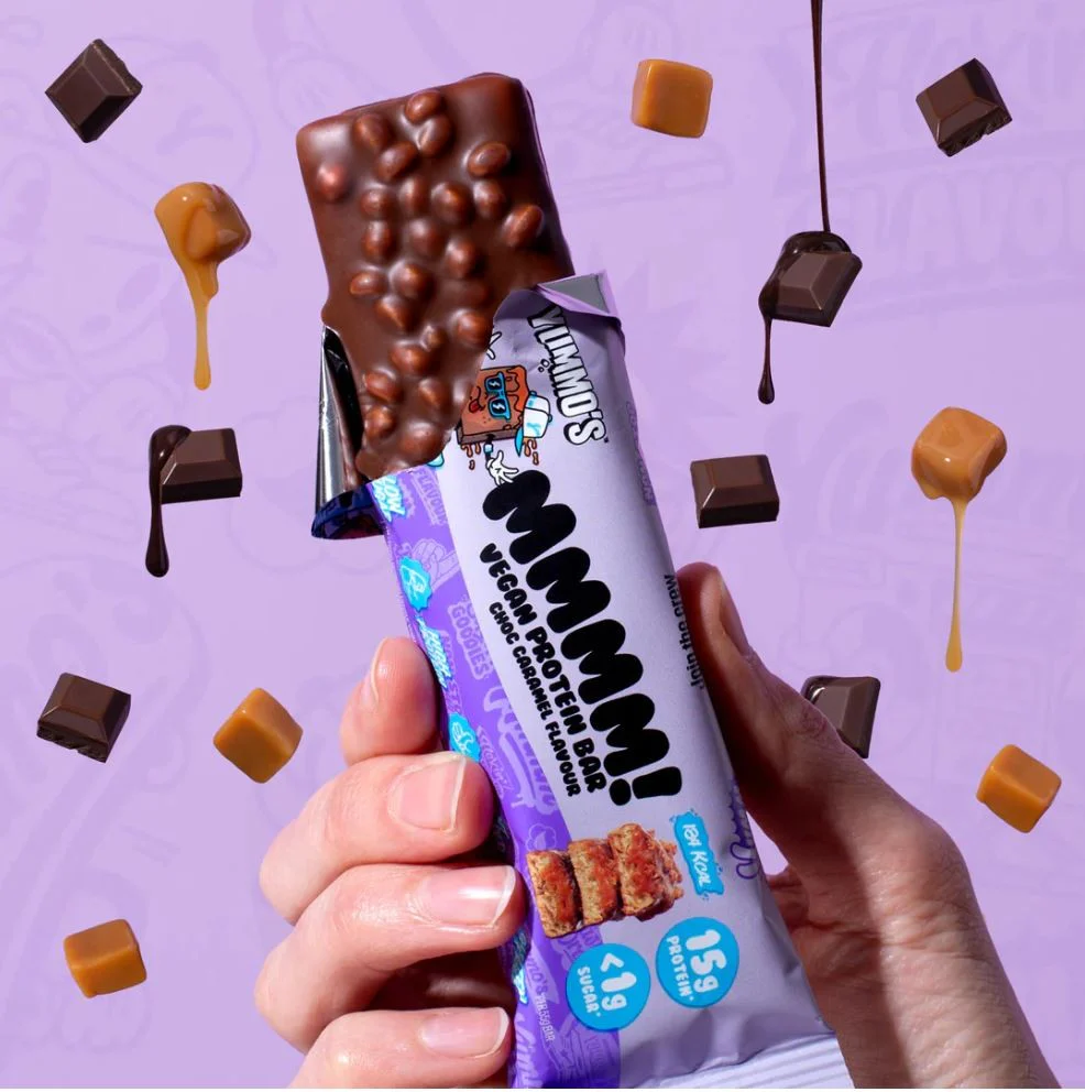 Yummo's Vegan Protein Bar Choc Caramel - wegański baton proteinowy 184kcal i 15g białka - Image 5