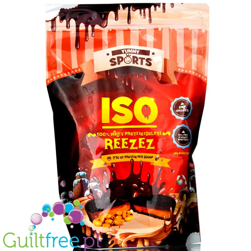 Yummy Sports ISO 100% WPI Peanut Butter Cups - odżywka białkowa, smak Miseczki z Masłem Orzechowym, 27g białka & 112kcal - Image 2