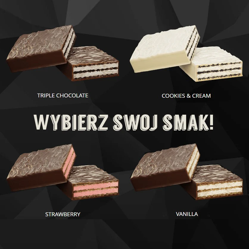 Prozis Zero Wafer Vanilla - wafelek bez dodatku cukru w ciemnej czekoladzie z proteinowym kremem waniliowym - Image 3