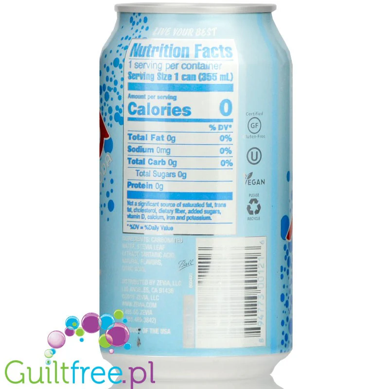 Zevia Cola Cafeine Free - 100% naturalna cola bezkofeinowa bez kalorii ze stewią - Image 3