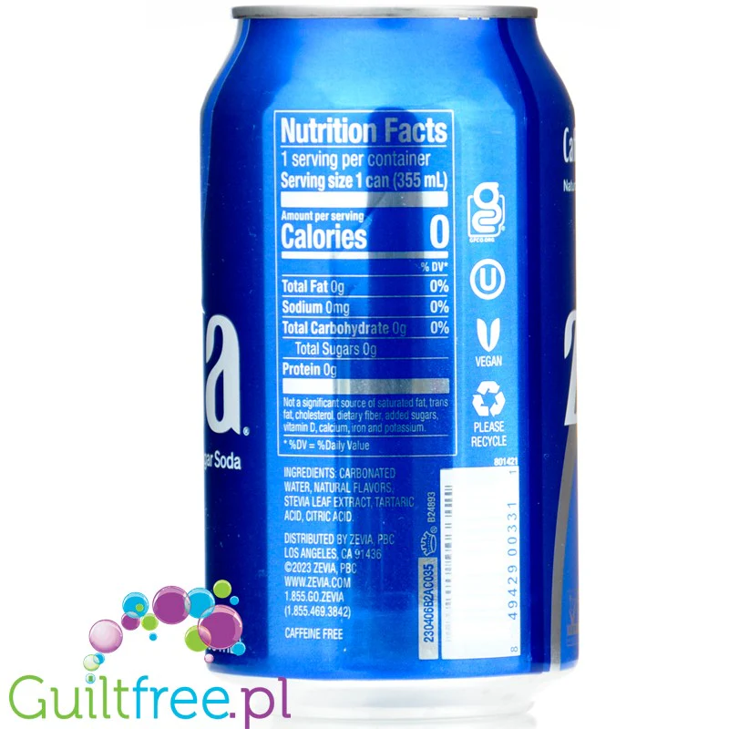 Zevia Cola Cafeine Free - 100% naturalna cola bezkofeinowa bez kalorii ze stewią - Image 4