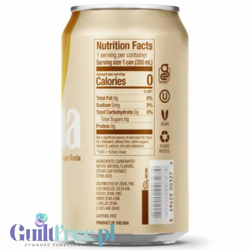 Zevia Creamy Root Beer - napój korzenno waniliowy ze stewią bez kcal - Image 3