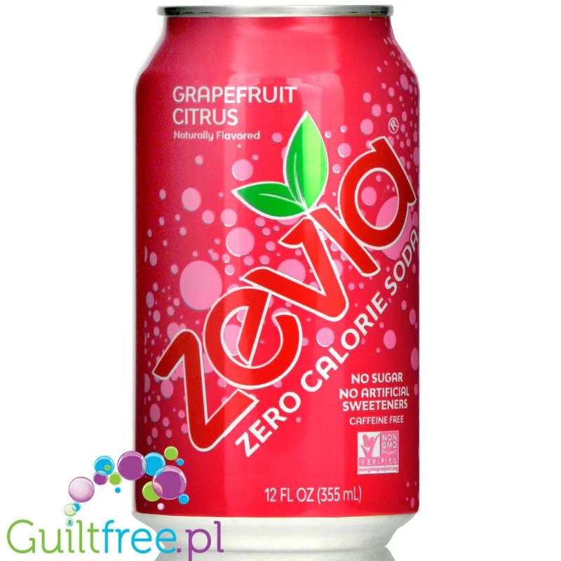 Zevia Zero Grapefruit Citrus - 100% naturalny napój bez kalorii ze stewią - Image 2