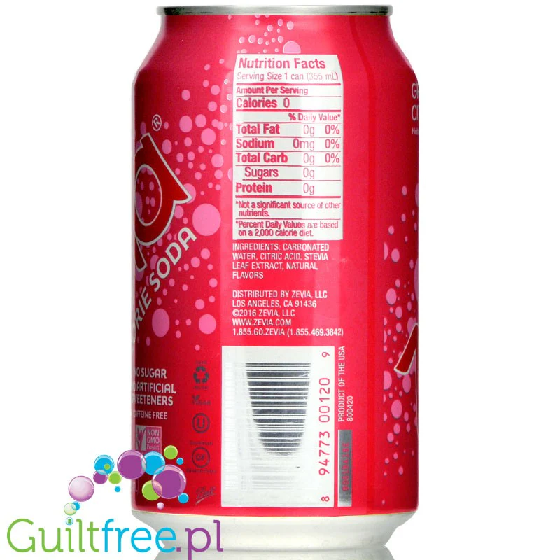 Zevia Zero Grapefruit Citrus - 100% naturalny napój bez kalorii ze stewią - Image 3
